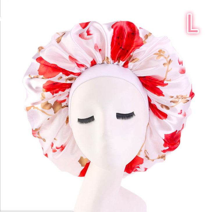 Beauty Print Satin Silk Bonnet Sleep Night Cap for Hair Protection - NamafadStore