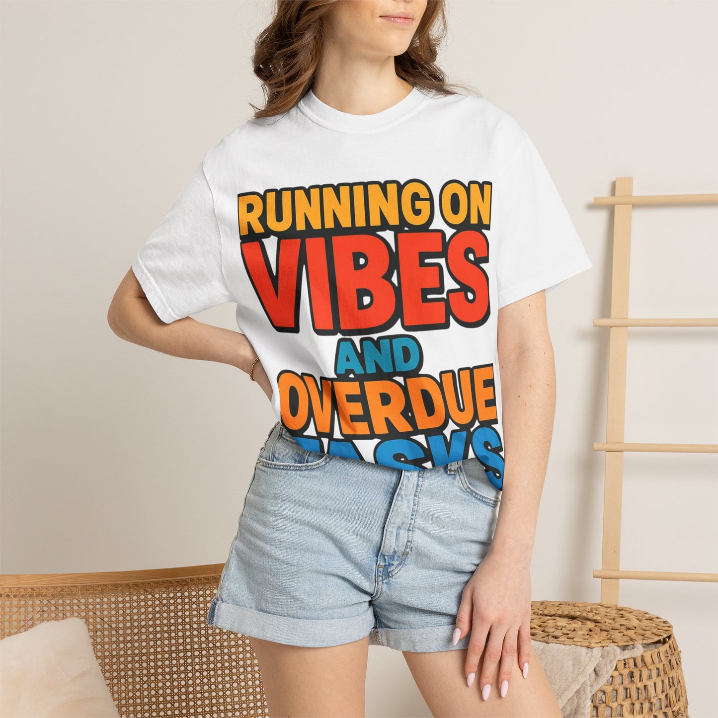 Running on Vibes and Overdue Tasks T-Shirt