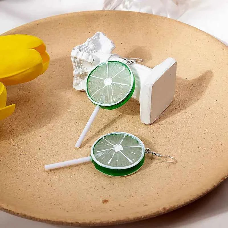 New Fashion Strawberry Cake Earrings For Women Resin Handmade Cute Watermelon Lemon Drop Earring Girl Birthday Ear Jewelry Gifts