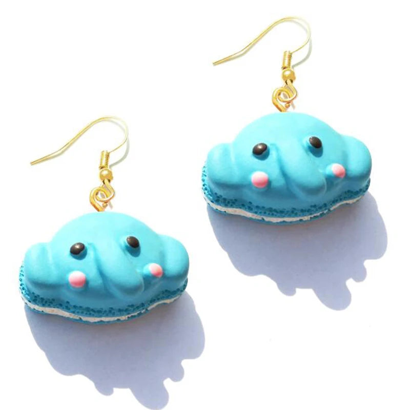 Earring For Women Resin Drop Custom Made Handmade Cute Girls Sweet Gift Cookies Macaron Cake Food Donuts