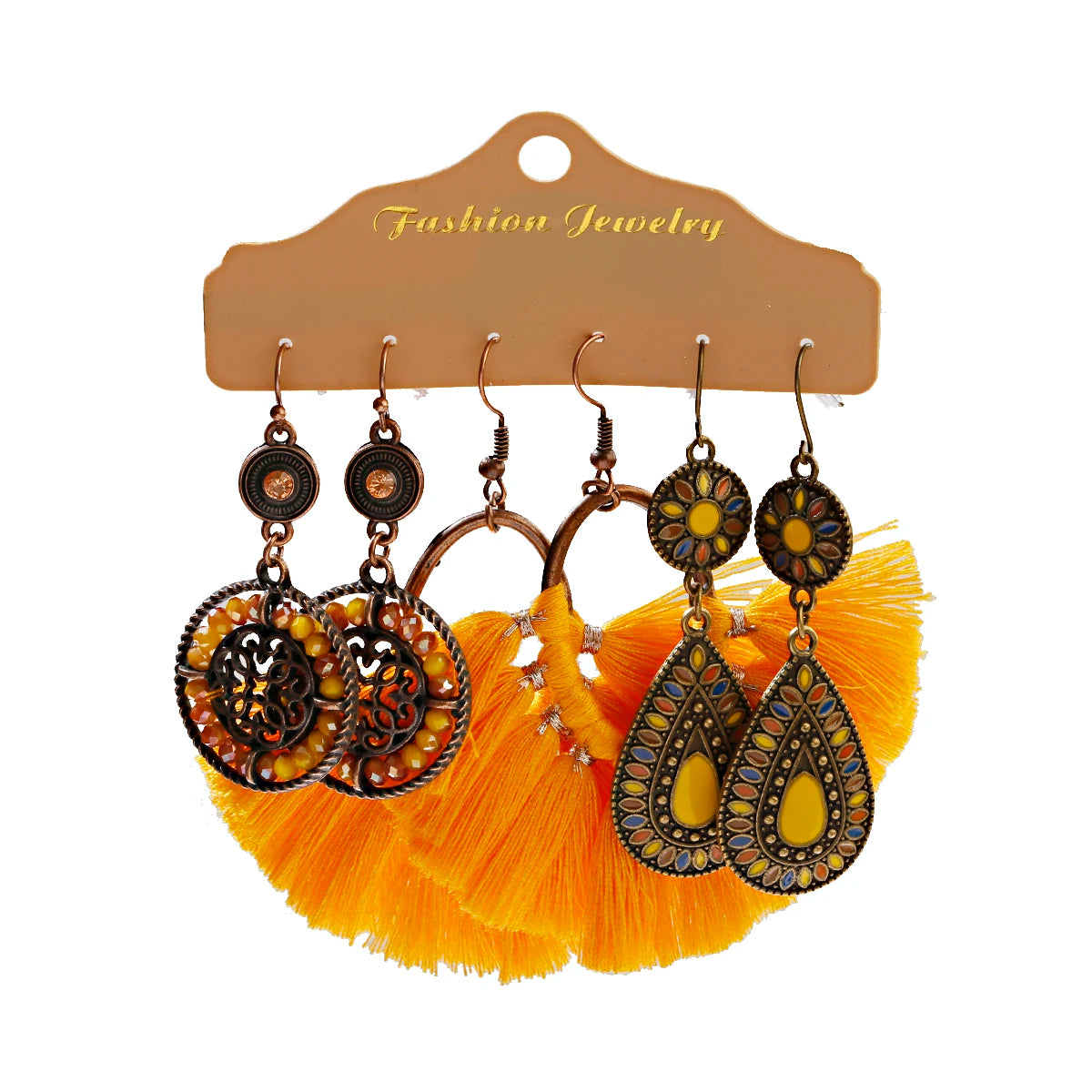 Boho Ethnic Dangle/Round Earrings For Women Vintage Fashion 2024 Earrings Sets Pendientes Earring Unusual Pendant Jewelry Female