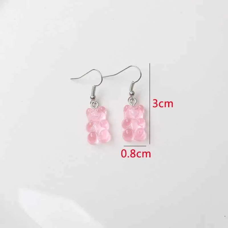 Pink Color Dangle Earrings for Women Korean Fashion Flower Long Hanging Earrings Butterfly Heart Pendants Twist Drop Earrings