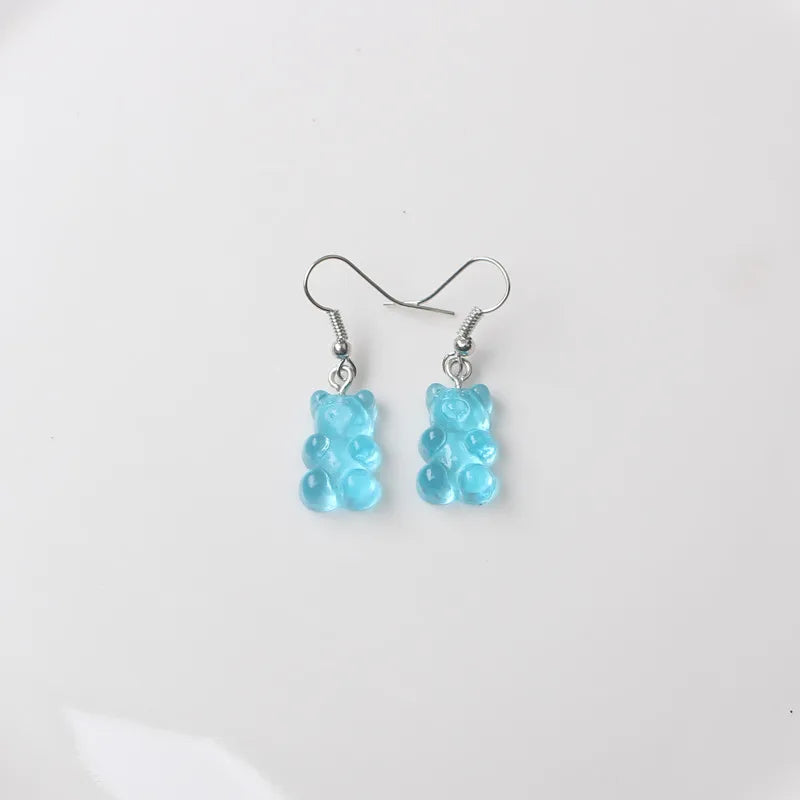 Cute Acrylic Pendants Hook Earrings Sequins Beer Bottle Women Dangle Earrings Korean Fashion Bear Small Earrings pendientes