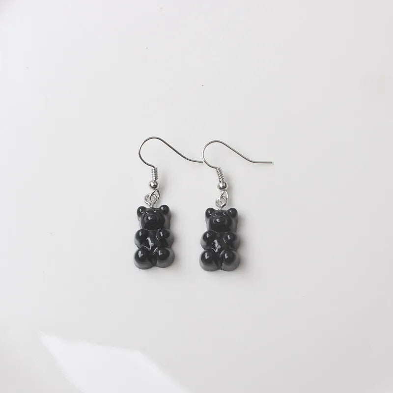 Cute Acrylic Pendants Hook Earrings Sequins Beer Bottle Women Dangle Earrings Korean Fashion Bear Small Earrings pendientes