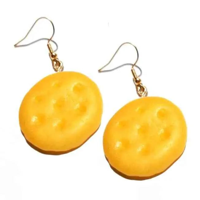Earring For Women Resin Drop Custom Made Cute Girls Eardrop Funny Bread Baguette Pie Cookies Gift Handmade
