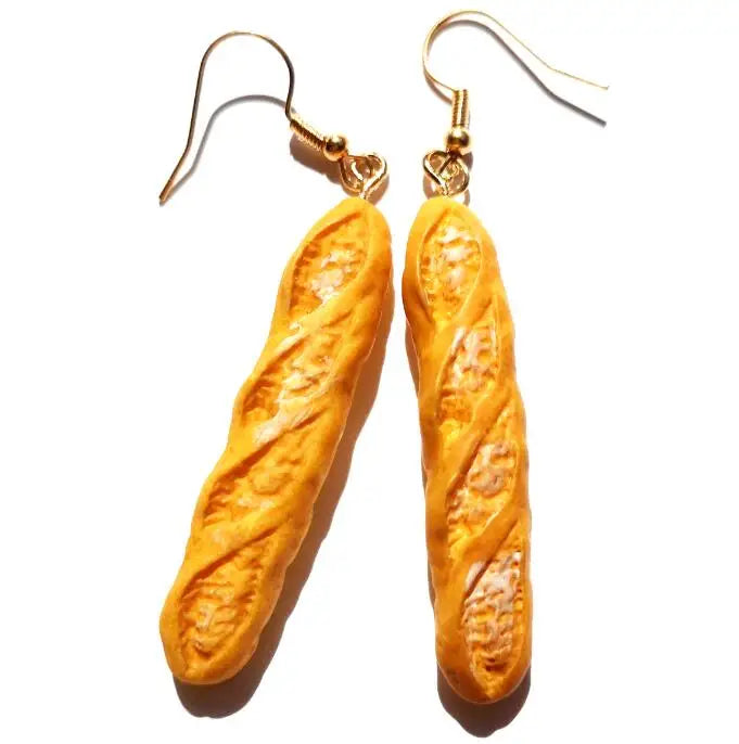 Earring For Women Resin Drop Custom Made Cute Girls Eardrop Funny Bread Baguette Pie Cookies Gift Handmade