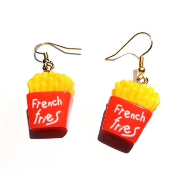 Earring For Women Resin Drop Custom Made Handmade Cute Girls Gift Eardrop Eardrop Popcorn Chocolate Fries Ice Cream