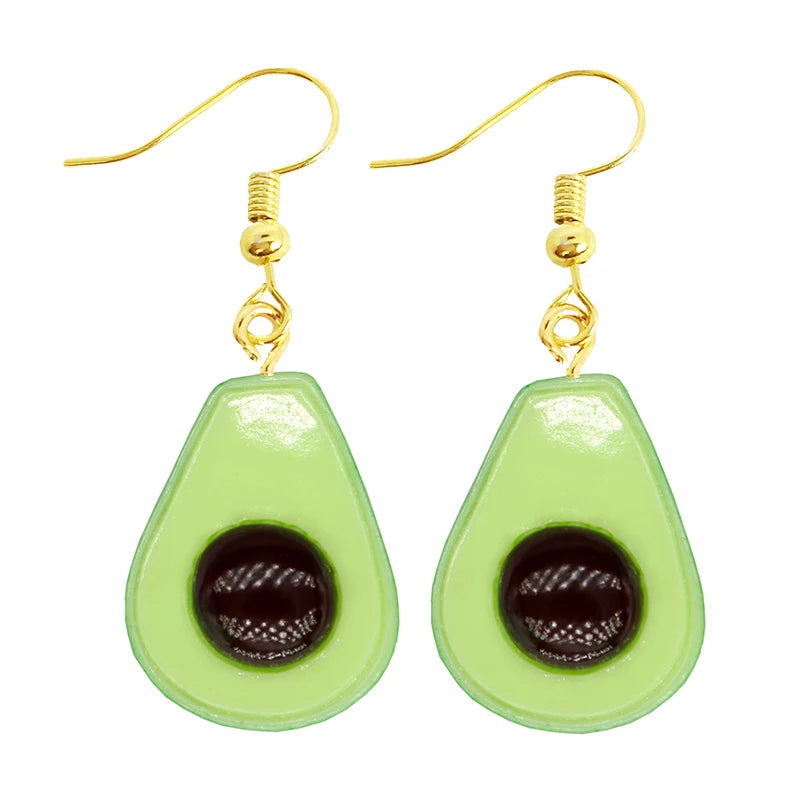 Women Earring Resin Drop Funny Custom Cute Girls Gift Eardrop Kids Food Cookies Ice Cream Bread Avocado Popcorn Chocolate