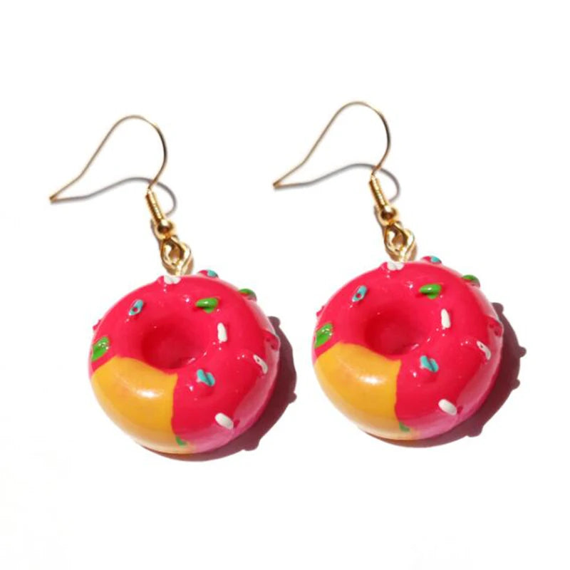 Earring For Women Resin Drop Custom Made Handmade Cute Girls Sweet Gift Cookies Macaron Cake Food Donuts