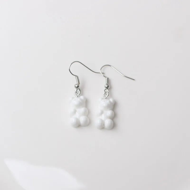 Cute Acrylic Pendants Hook Earrings Sequins Beer Bottle Women Dangle Earrings Korean Fashion Bear Small Earrings pendientes