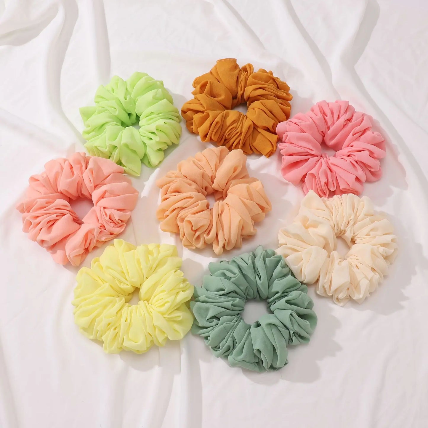 Large stretchy no-slip Hijab volumizers Chiffon hair volumizing scrunchies women hair ties muslim rubbler band hair accessories - NamafadStore