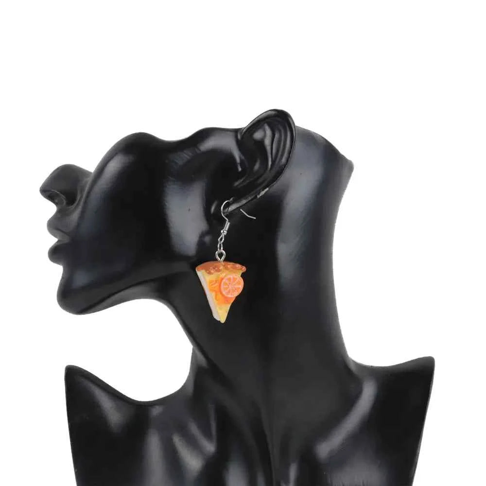 Fashion Cute Funny Chocolate Cake Drop Earrings For Women Girl Geometric Food Shape Donuts Cookies Dangle Earrings Party Jewelry