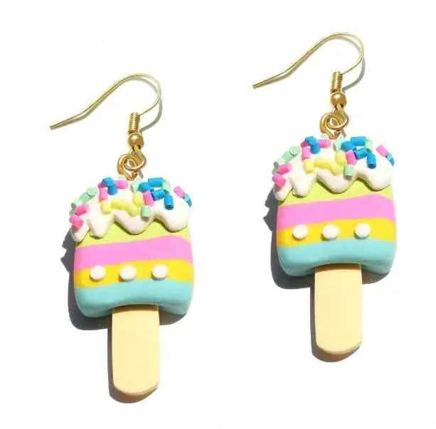 Earring For Women Resin Drop Custom Made Handmade Cute Girls Gift Eardrop Eardrop Popcorn Chocolate Fries Ice Cream