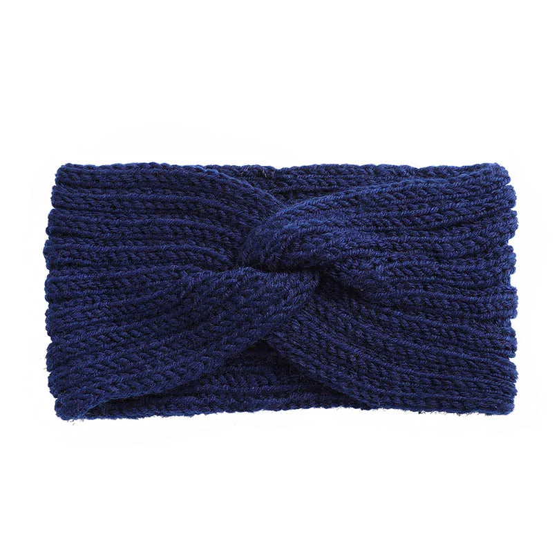 Wool Knitted Knot Cross Headband for Women Autumn Winter Bow Elastic Hairbands Girls Hair Accessories Headwear Hair Bands New - NamafadStore