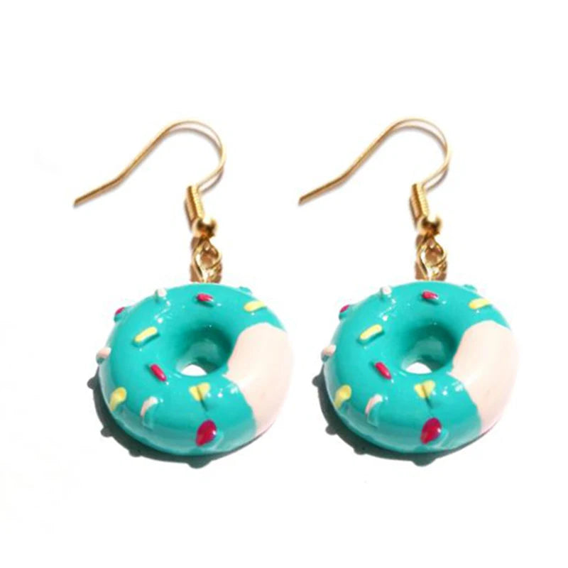 Earring For Women Resin Drop Custom Made Handmade Cute Girls Sweet Gift Cookies Macaron Cake Food Donuts
