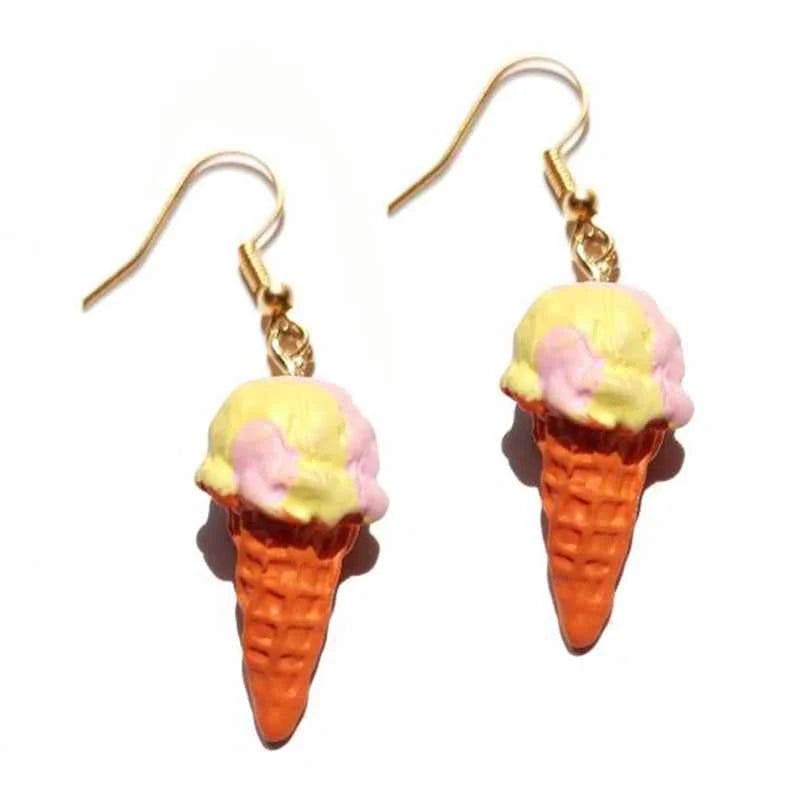 Women Earring Resin Drop Funny Custom Cute Girls Gift Eardrop Kids Food Cookies Ice Cream Bread Avocado Popcorn Chocolate