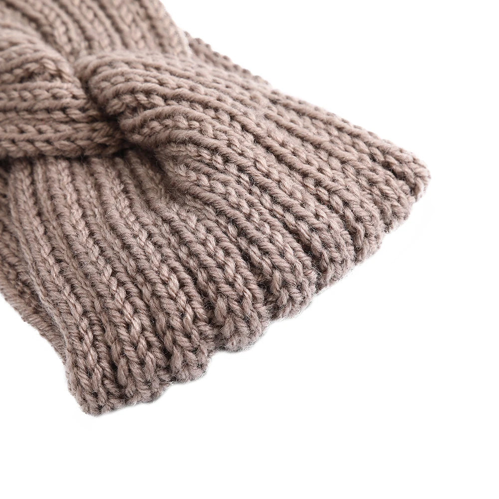 Wool Knitted Knot Cross Headband for Women Autumn Winter Bow Elastic Hairbands Girls Hair Accessories Headwear Hair Bands New - NamafadStore