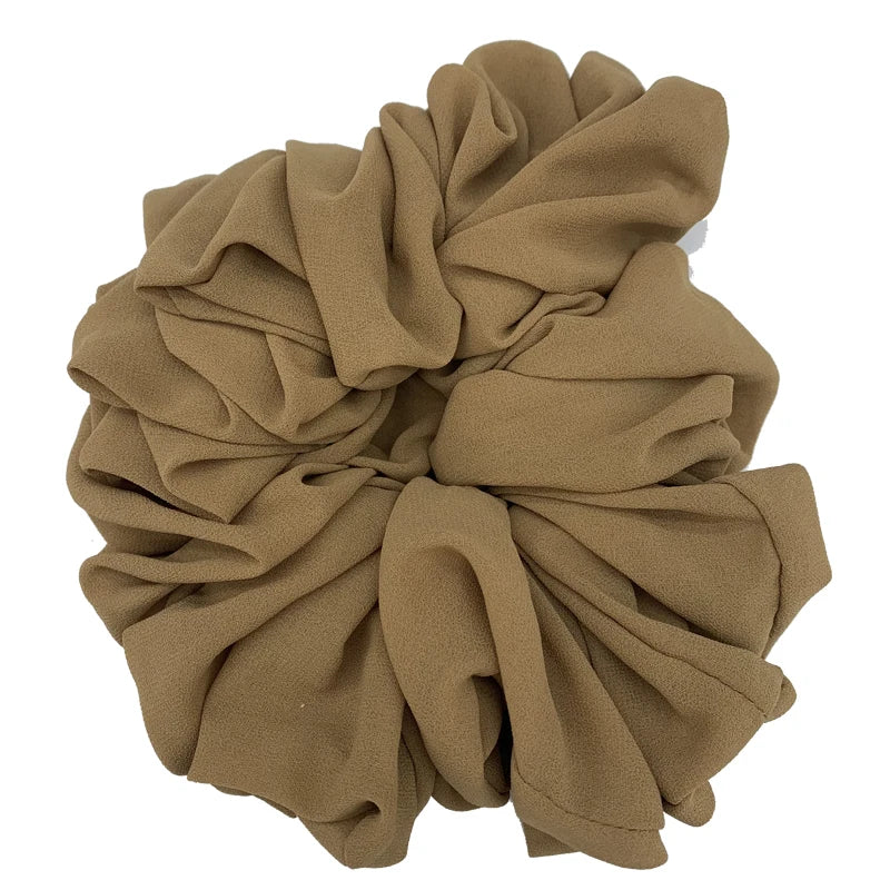 Large stretchy no-slip Hijab volumizers Chiffon hair volumizing scrunchies women hair ties muslim rubbler band hair accessories - NamafadStore