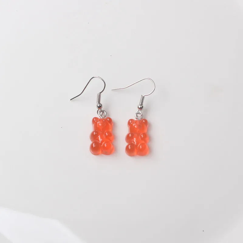 Cute Acrylic Pendants Hook Earrings Sequins Beer Bottle Women Dangle Earrings Korean Fashion Bear Small Earrings pendientes