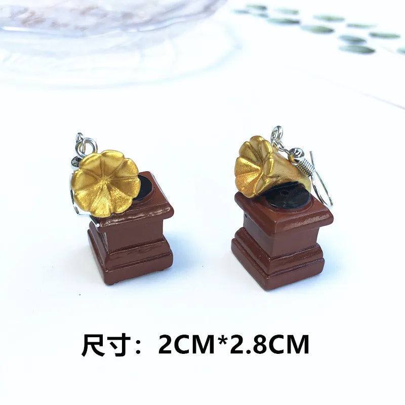 Women Earring Made Cute Girls Eardrop Funny Gift Sweet Handmade Cartoons Mini Fruit Drink Ham Sausage Toothpaste Shampoo