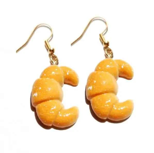Earring For Women Resin Drop Custom Made Cute Girls Eardrop Funny Bread Baguette Pie Cookies Gift Handmade
