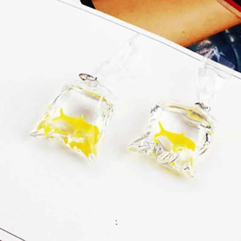 RMM Women Creative interesting Goldfish Earrings Personality Handmade Koi Fish  Female ear accessories