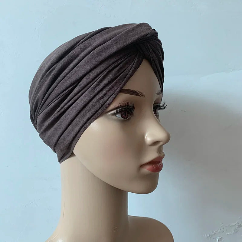 Muslim Women Suede Inner Hijab Caps Female Head Wraps Scarves Turbante Mujer India Africain Hat Turban Femme Musulman - NamafadStore