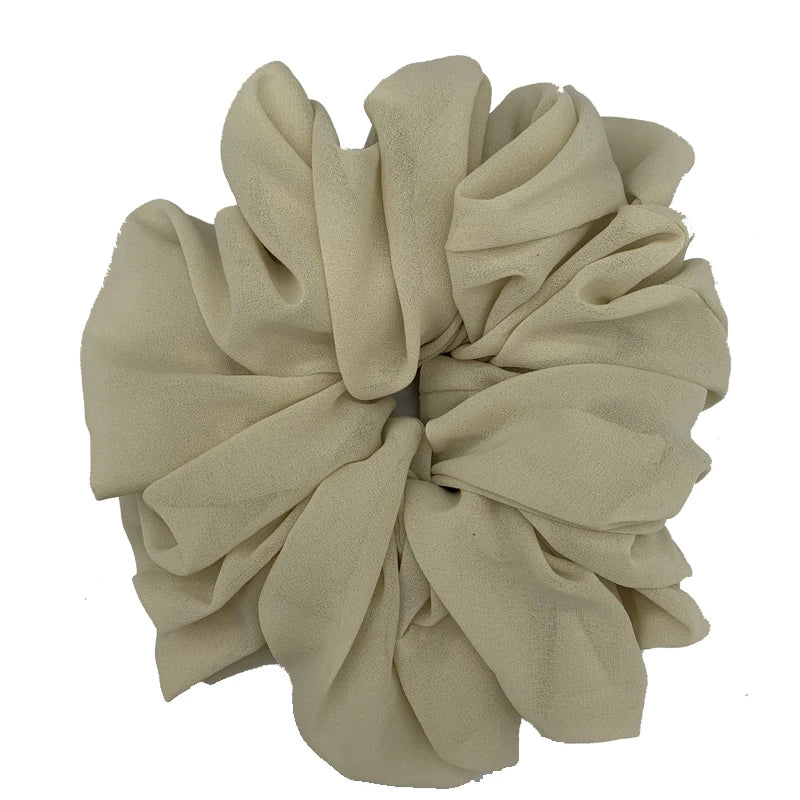 Large stretchy no-slip Hijab volumizers Chiffon hair volumizing scrunchies women hair ties muslim rubbler band hair accessories - NamafadStore