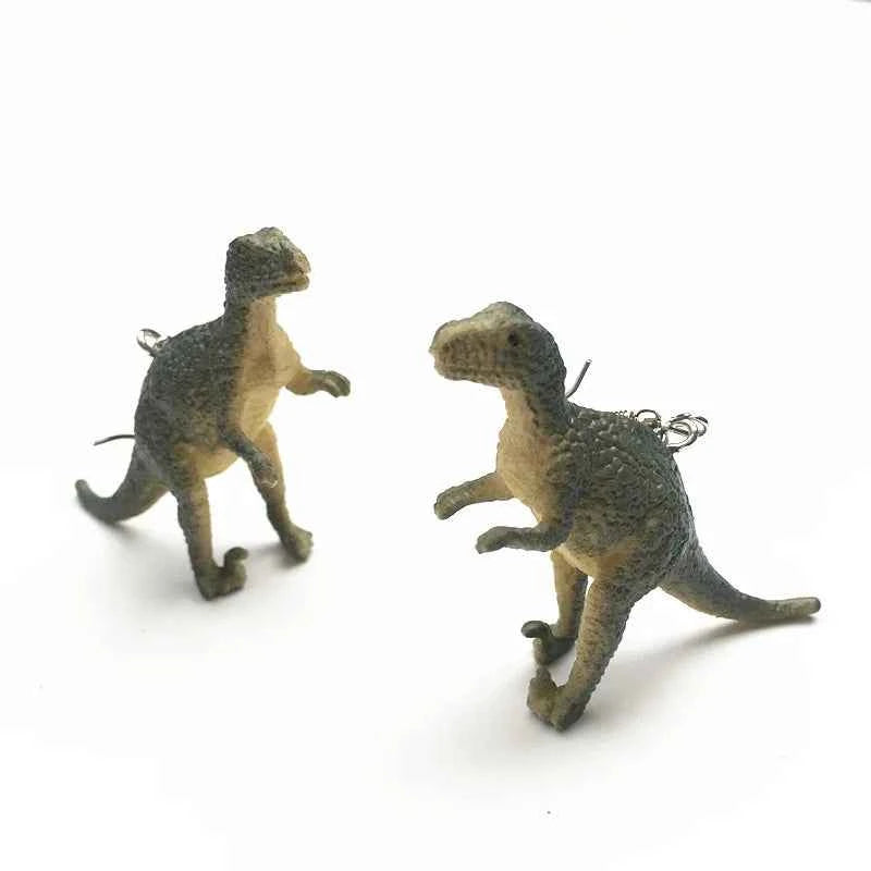 Donarsei Funny 3D Dinosaur Resin Drop Earrings For Women Cute Handmade Animal Dinosaur Dangle Earrings Gift