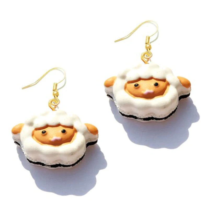 Earring For Women Resin Drop Custom Made Handmade Cute Girls Sweet Gift Cookies Macaron Cake Food Donuts