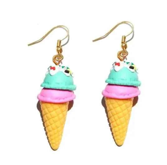 Earring For Women Resin Drop Custom Made Handmade Cute Girls Gift Eardrop Eardrop Popcorn Chocolate Fries Ice Cream