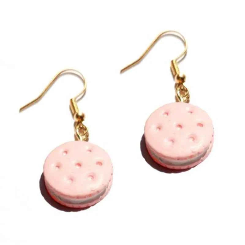 Earring For Women Resin Drop Custom Made Handmade Cute Girls Sweet Gift Cookies Macaron Cake Food Donuts
