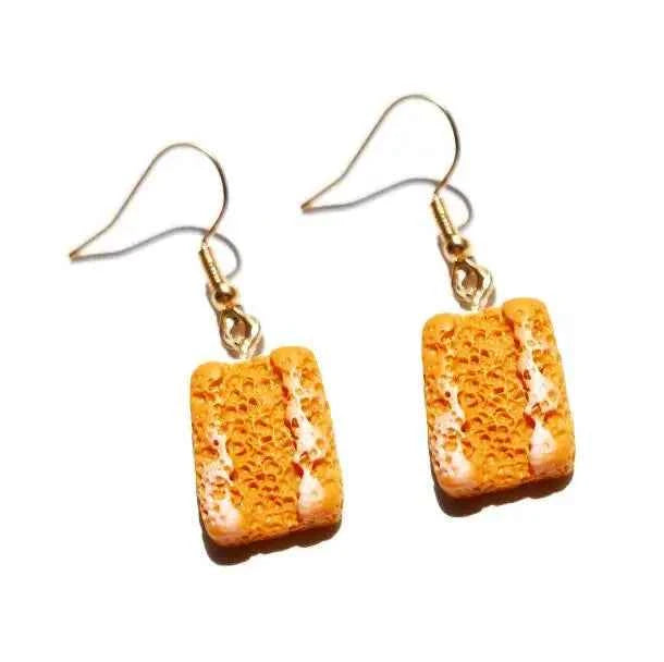 Earring For Women Resin Drop Custom Made Cute Girls Eardrop Funny Bread Baguette Pie Cookies Gift Handmade