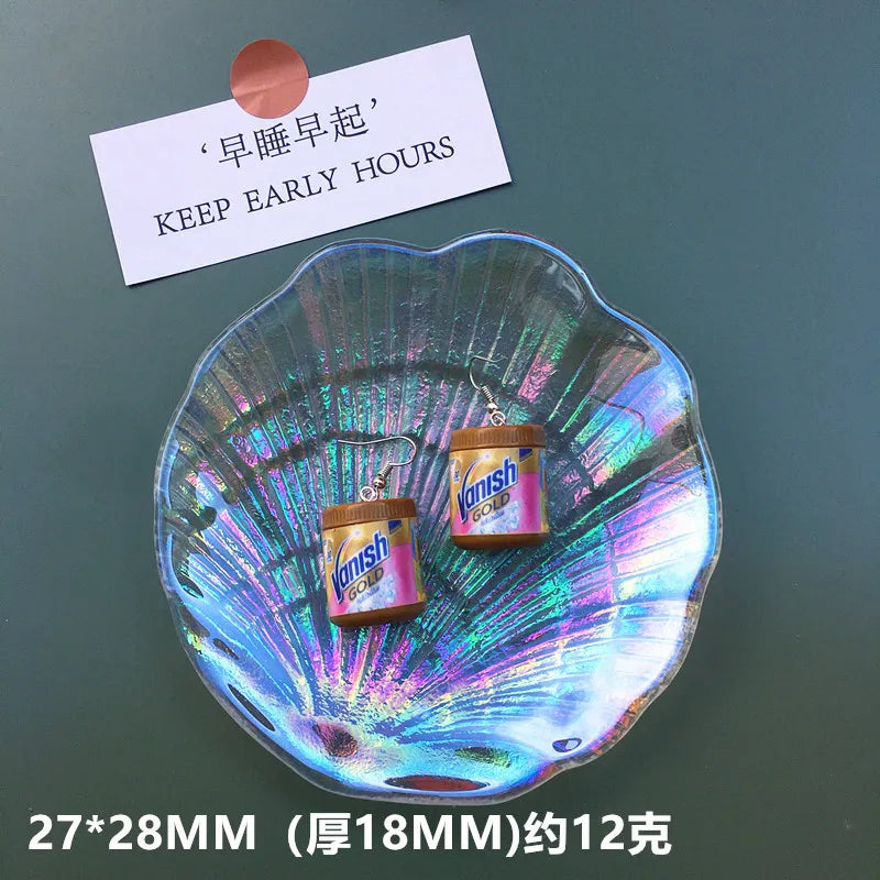 Women Earring Made Cute Girls Eardrop Funny Gift Sweet Handmade Cartoons Mini Fruit Drink Ham Sausage Toothpaste Shampoo