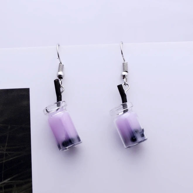 Creative Cute Candy Colorful Animal Gummy Bear Earrings Minimalism Cartoon Design Female Ear Hooks Danglers Jewelry Kids Gift