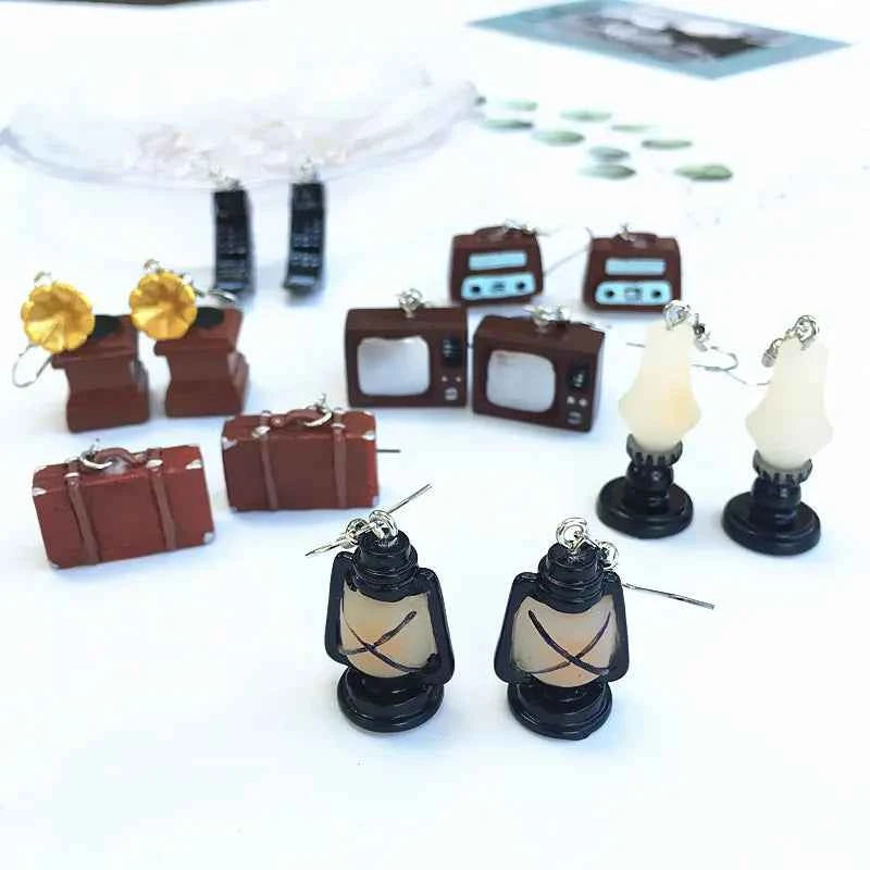 Women Earring Made Cute Girls Eardrop Funny Gift Sweet Handmade Cartoons Mini Fruit Drink Ham Sausage Toothpaste Shampoo
