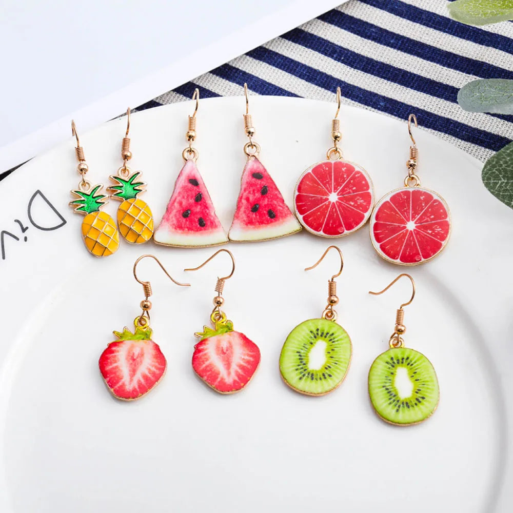 Women Earring Made Cute Girls Eardrop Funny Gift Sweet Handmade Cartoons Mini Fruit Drink Ham Sausage Toothpaste Shampoo