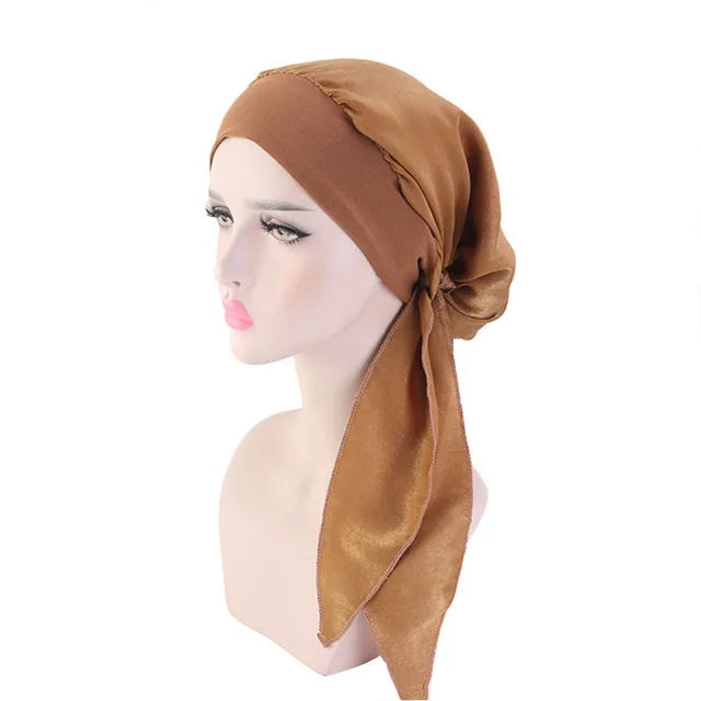 New fashion printed flowers women inner hijabs caps muslim head scarf turban bonnet ready to wear ladies wrap under hijab cap