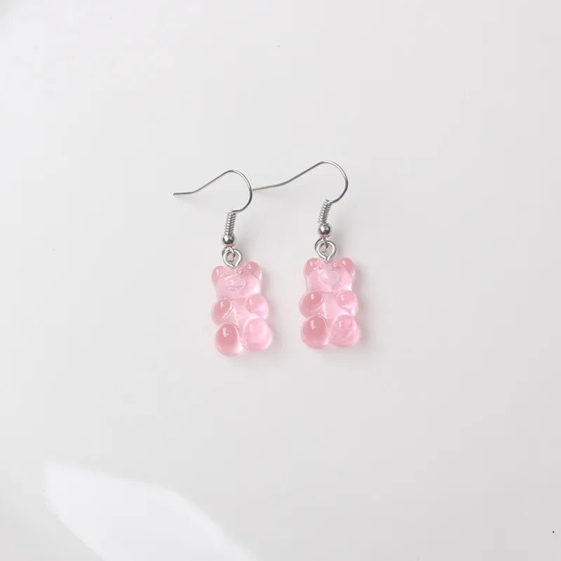 Cute Acrylic Pendants Hook Earrings Sequins Beer Bottle Women Dangle Earrings Korean Fashion Bear Small Earrings pendientes