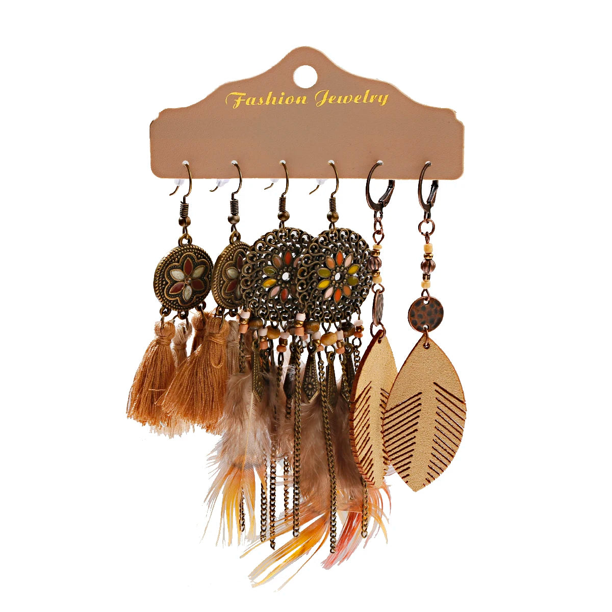 Boho Ethnic Dangle/Round Earrings For Women Vintage Fashion 2024 Earrings Sets Pendientes Earring Unusual Pendant Jewelry Female