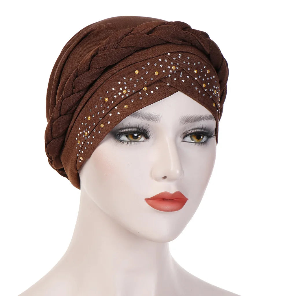Head Scarf for Muslim Women Solid Cotton Turban Bonnet Hijab Caps White Pearl Inner Hijabs Femme Musulman Arab Wrap Turbantes - NamafadStore