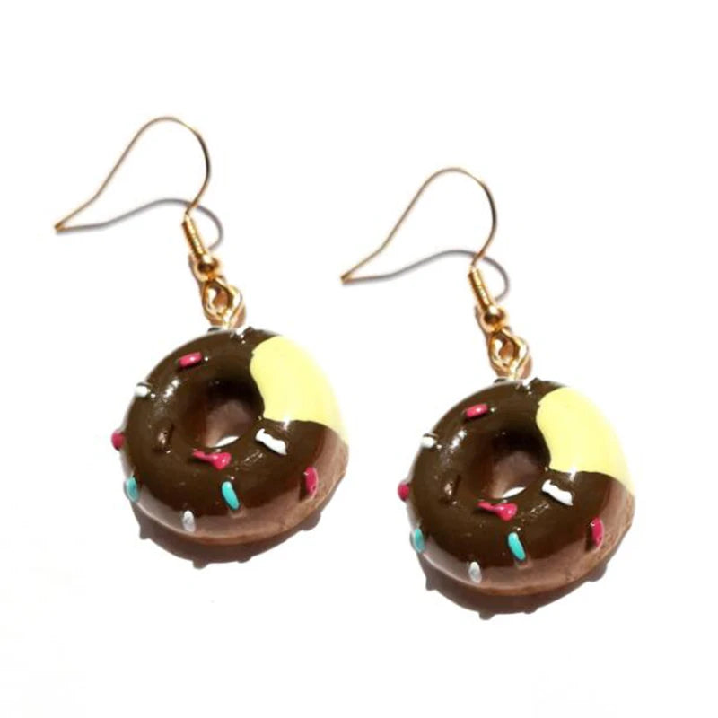 Earring For Women Resin Drop Custom Made Handmade Cute Girls Sweet Gift Cookies Macaron Cake Food Donuts