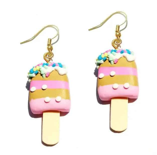 Earring For Women Resin Drop Custom Made Handmade Cute Girls Gift Eardrop Eardrop Popcorn Chocolate Fries Ice Cream