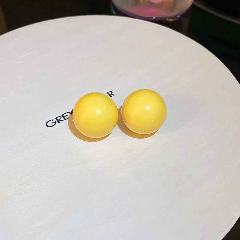 Geometry Yellow Drop Earring for Women 2023 New In Flower Earring Versatile Luxury Designer Jewelry Girls' Night