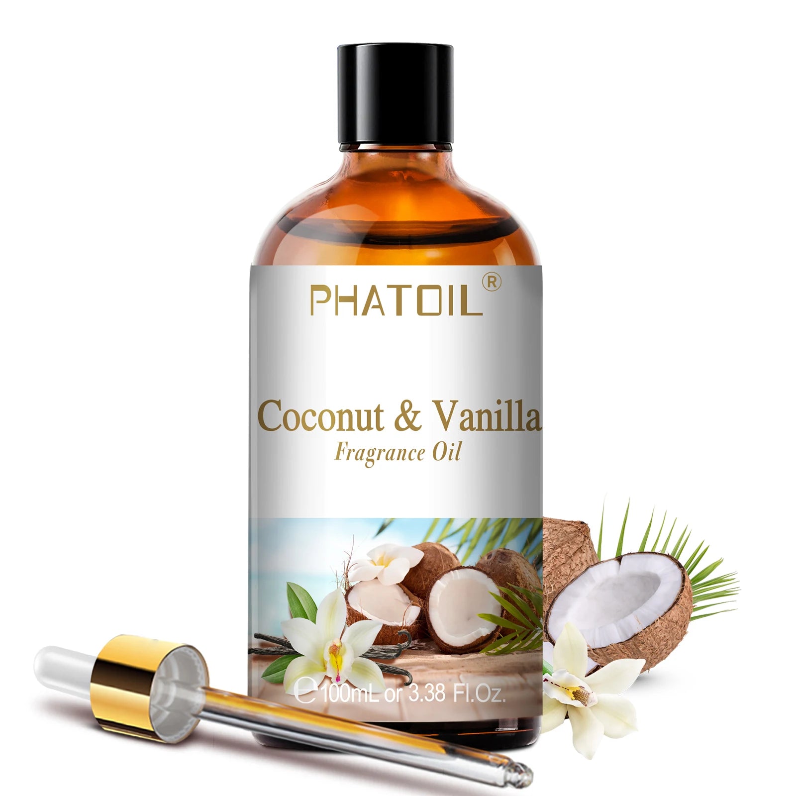 PHATOIL 100ml Aromatherapy Fragrance Oil Coconut & Vanilla Strawberry Cherry Lemon Papaya Aroma Oils For Diffuser Candle Making - NamafadStore