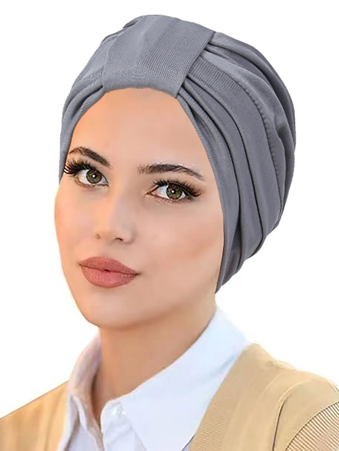 2024 New Women Muslim Hijab Caps Wrap Head Soft Elastic Ladies Turban Bonnet Fashion Solid Color Headdress Wearable - NamafadStore