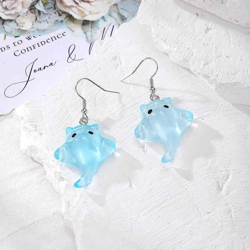 Resin Marine Animal Octopus Whale Drop Earrings For Women Gift New Cute Creative Funny Shark Sea Lion Pendant Eardrop Jewelry