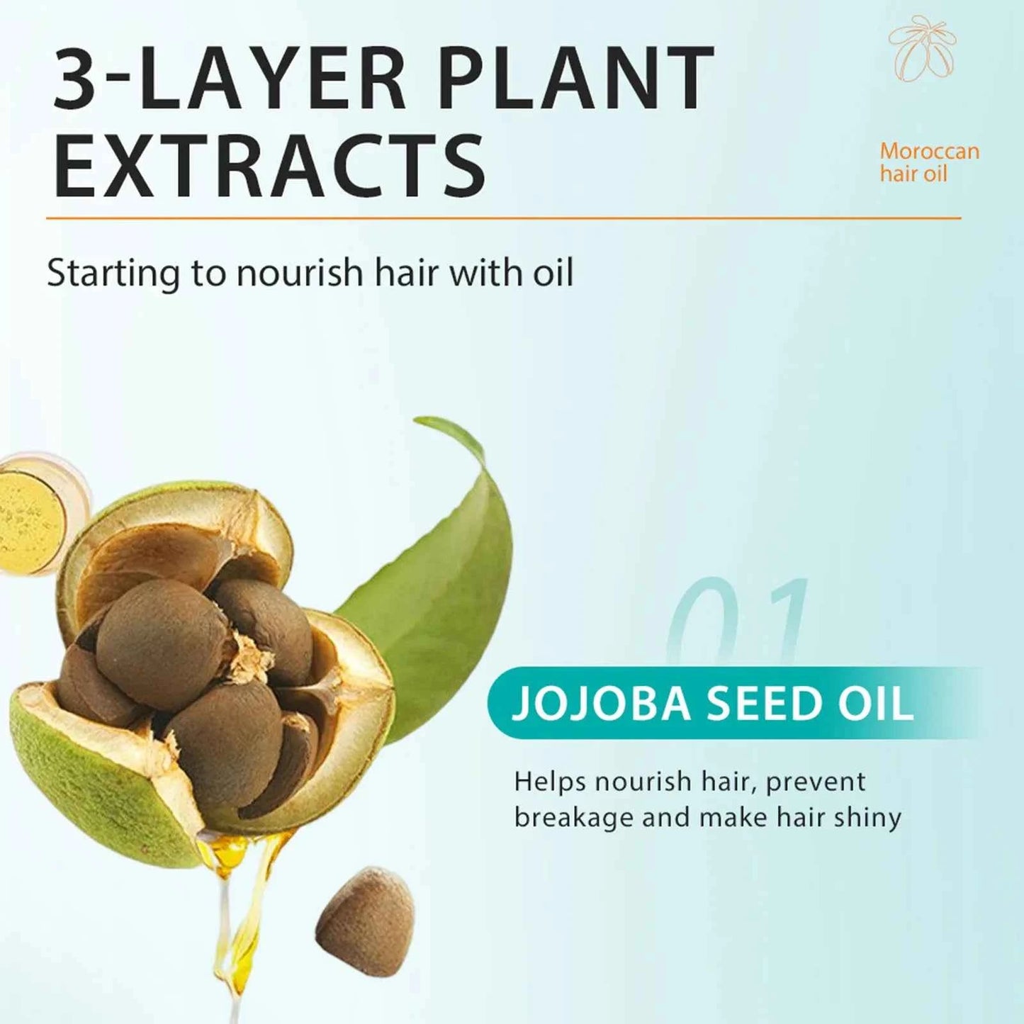 Moroccan Hair Care Oil Hair Care Oil For Dry Damaged Hair Men And Women Healthier Scalp Soft And Light Care For Damaged Hair - NamafadStore