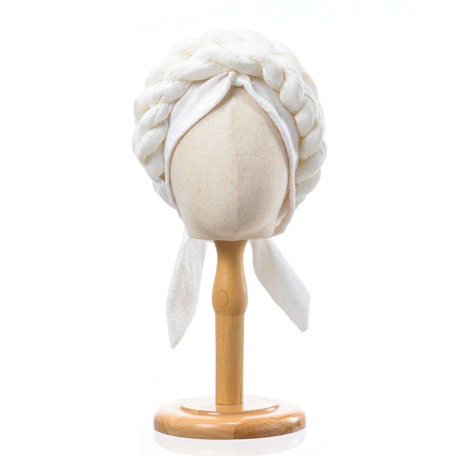 Solid Color Double Braids Turban Caps for Women Fashion Women Muslim Wrap Head Bonnet Headwear Braid Hat Turbante Mujer - NamafadStore