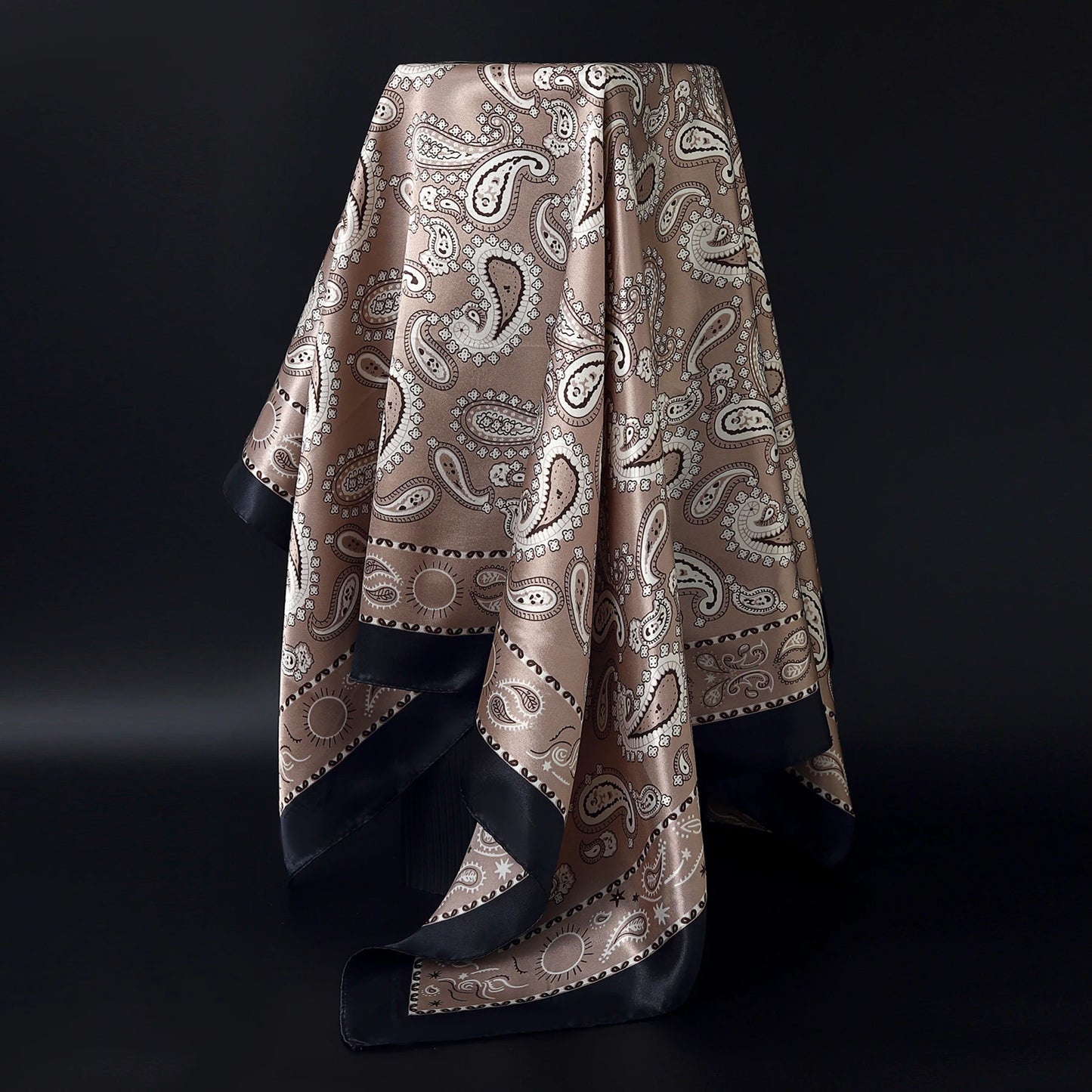 Luxury Brand Silk Scarf Fashion Foulard Satin Shawl Leopard 90*90cm Square Head Scarves Women Bandanna Pareo Headscarf - NamafadStore